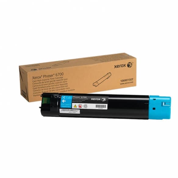 Xerox cartouche de toner d'origine grande capacit&eacute; cyan (12000 pages) pour Phaser 6700 - 106R01507