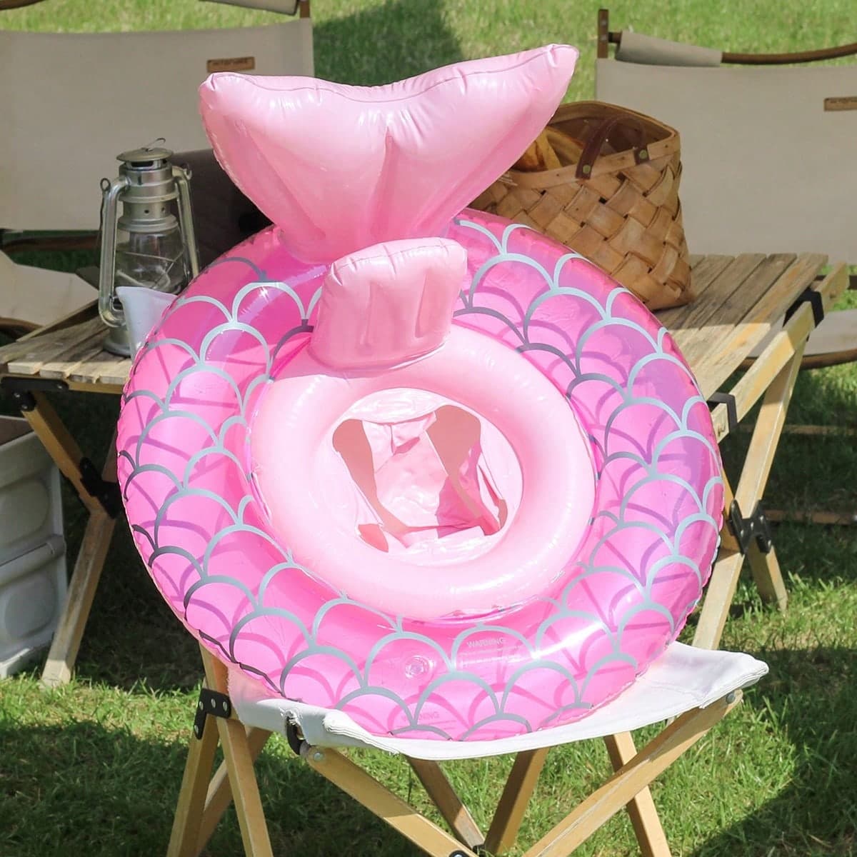 1 pièce Bouée gonflable queue de sirène pour nager avec dossier, anneau flottant épaissi, anneau sous le bras, jouet de plage pour augmenter le